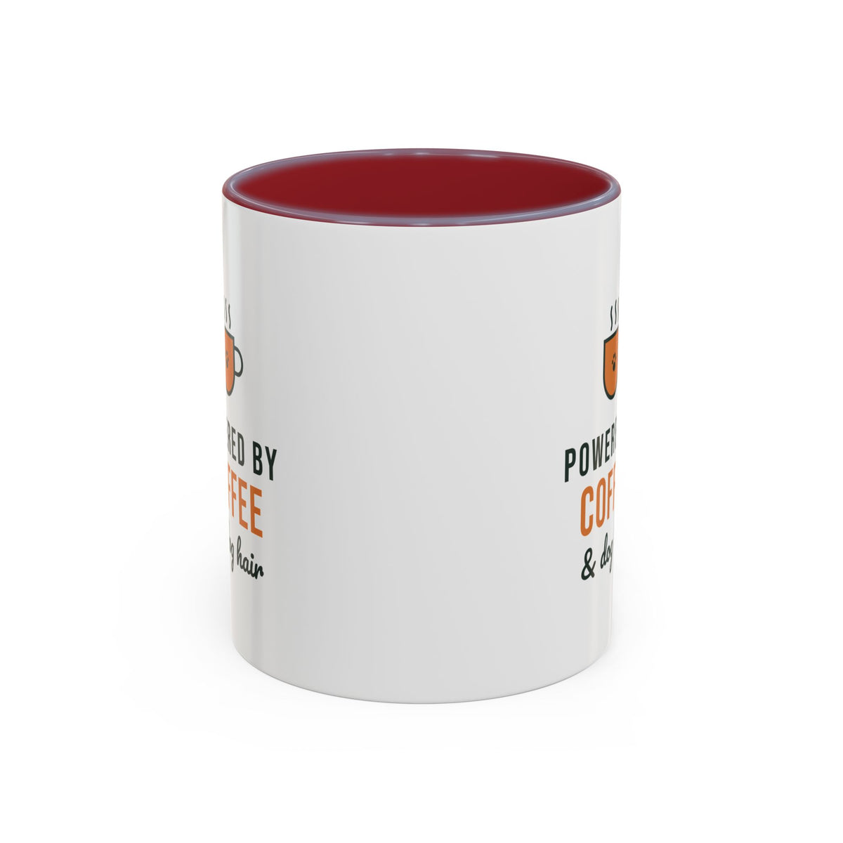 Powered By Coffee and Dog Hair Mug, Funny Dog Lover Coffee Mug, Dog Mom Gift, Coffee Lover Cup