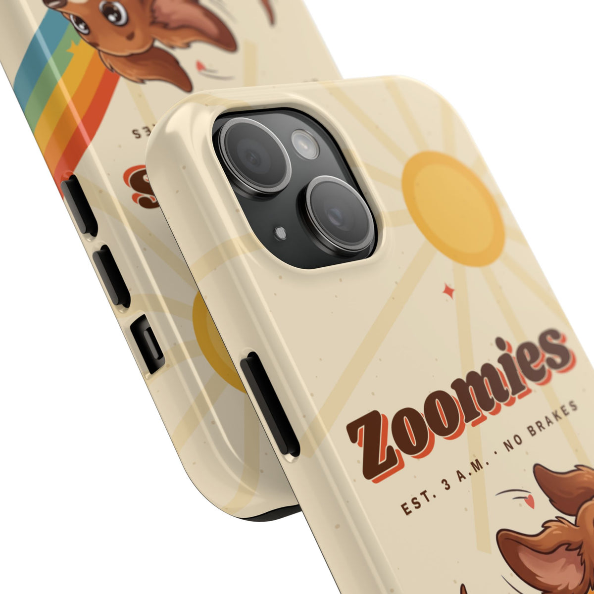 Dachshund Phone Case, Cute Wiener Dog iPhone Case, Retro Zoomies Doxie Gift, Tough iPhone 16 15 Case, Dachshund Mom Gift