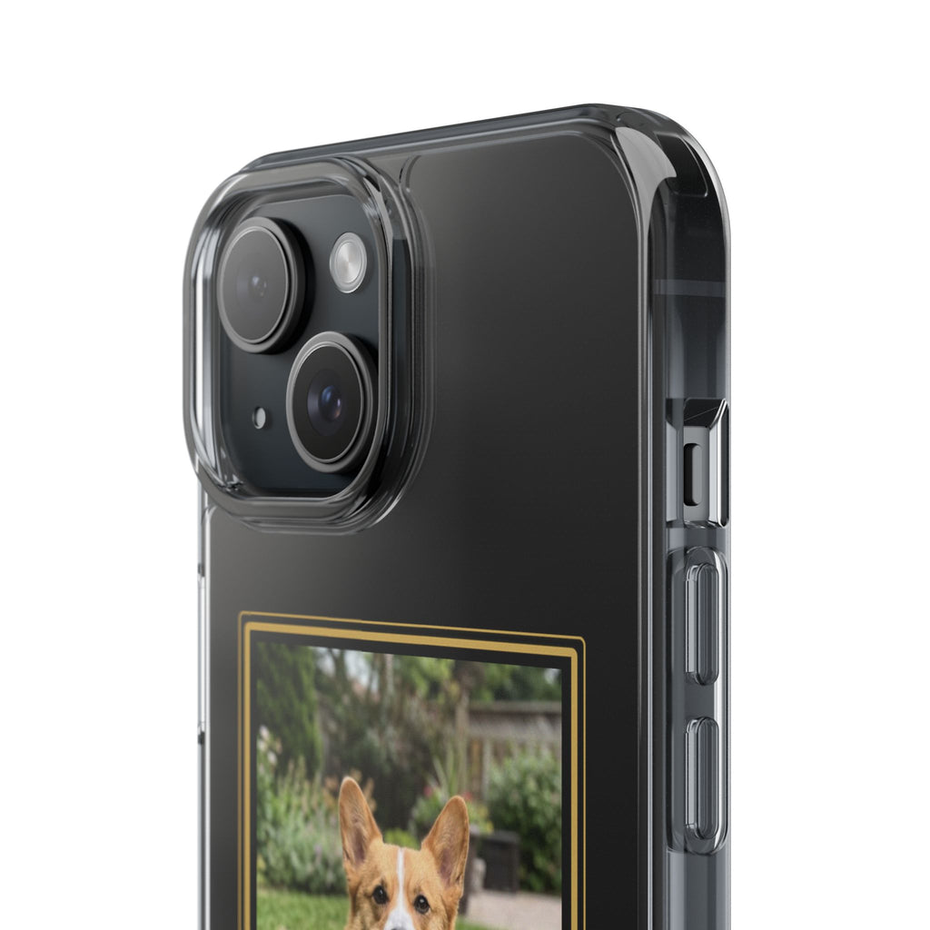 Clear Pet Photo Phone Case, Custom Dog Picture iPhone Case with Name, Personalized Transparent Pet Case, Dog Mom Gift