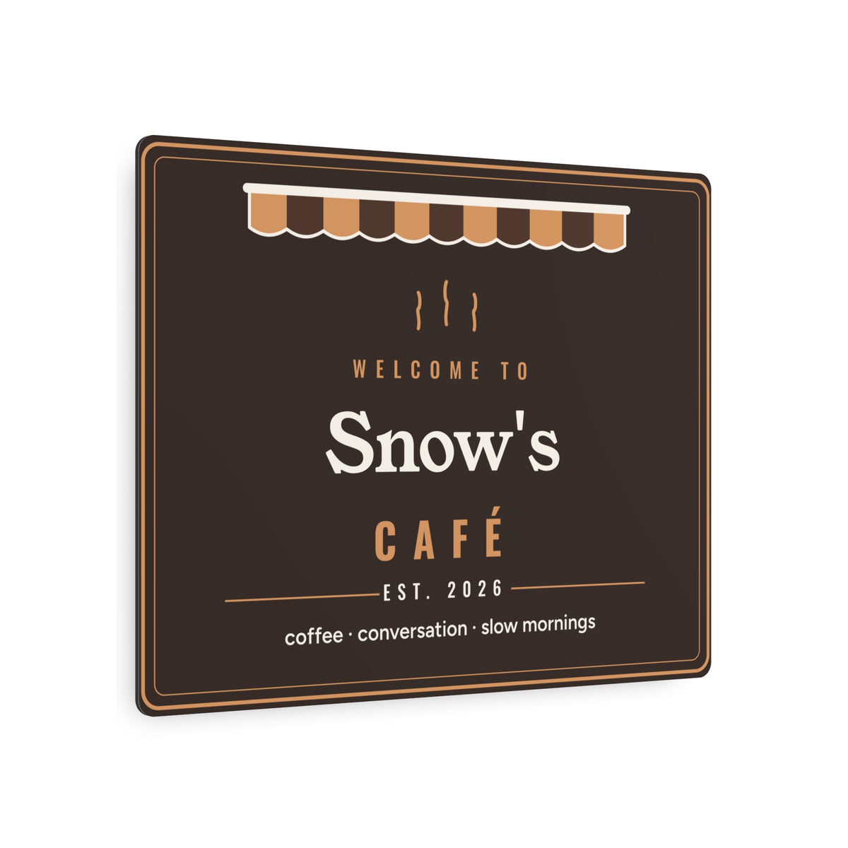Personalized Coffee Bar Sign, Custom Home Cafe Metal Sign with Name, Coffee Station Decor, Housewarming Gift