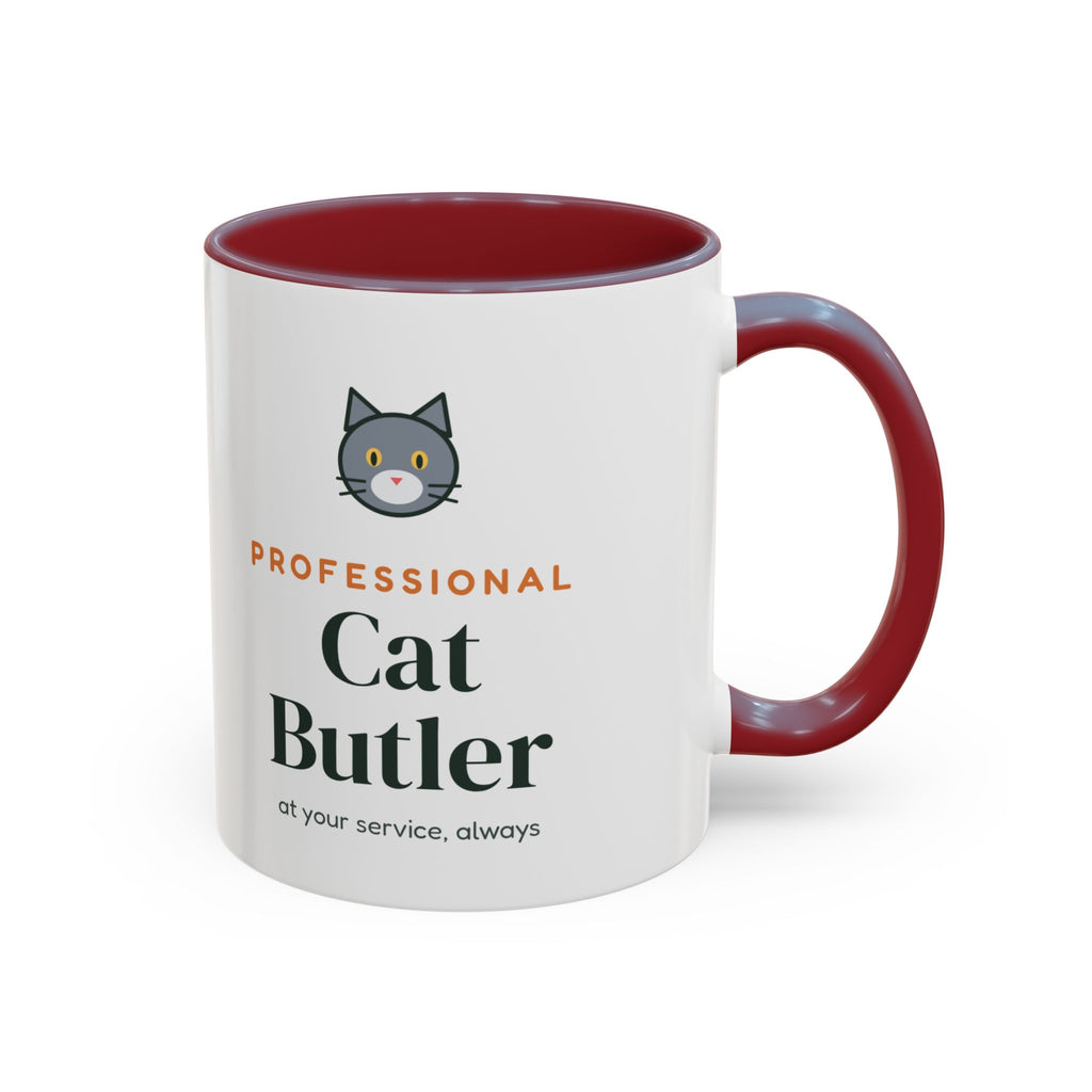 Professional Cat Butler Mug, Funny Cat Lover Coffee Mug, Cat Owner Gift, Cat Mom Cat Dad Cup