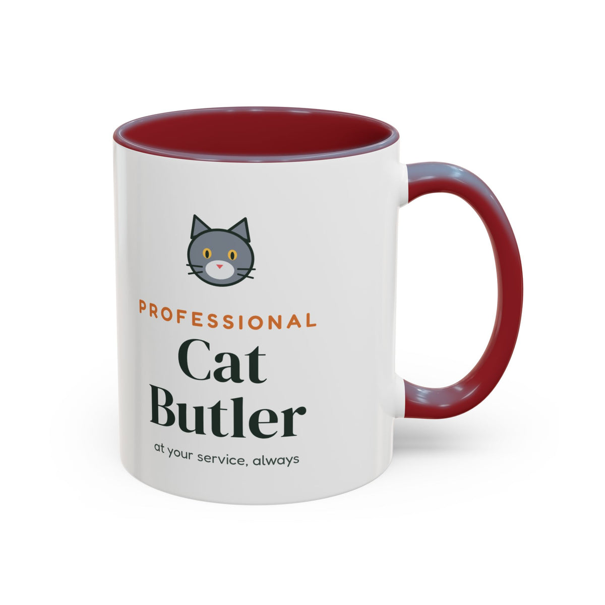 Professional Cat Butler Mug, Funny Cat Lover Coffee Mug, Cat Owner Gift, Cat Mom Cat Dad Cup