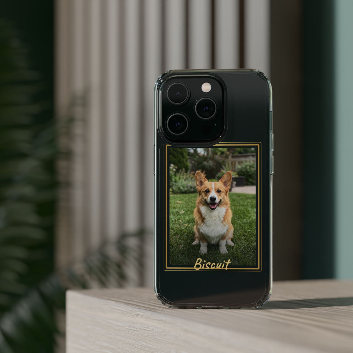 Clear Pet Photo Phone Case, Custom Dog Picture iPhone Case with Name, Personalized Transparent Pet Case, Dog Mom Gift