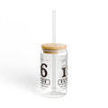 Coffee Nerd Gift, 1:16 Ratio Club Glass Cup, 16oz Can Glass with Bamboo Lid, Pour Over Coffee Ratio Gift, Iced Coffee Cup