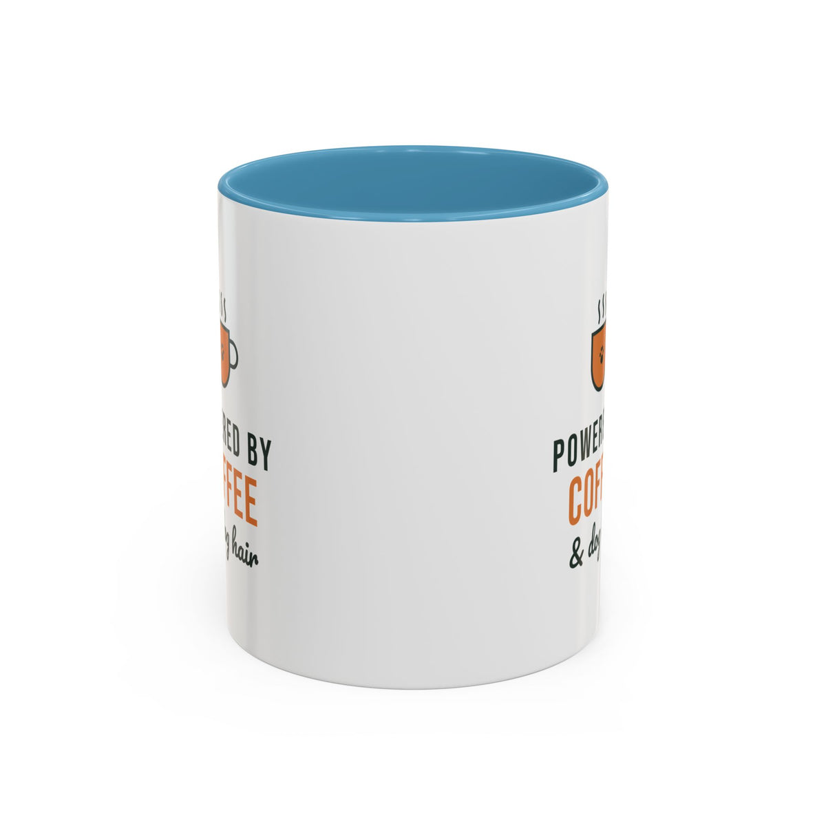 Powered By Coffee and Dog Hair Mug, Funny Dog Lover Coffee Mug, Dog Mom Gift, Coffee Lover Cup