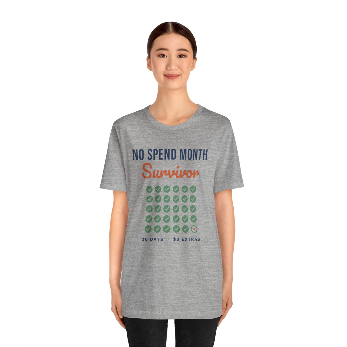 No Spend Month Survivor Shirt, Funny Budget T-Shirt, Money Saving Gift, Personal Finance Tee, Unisex Comfort Cotton