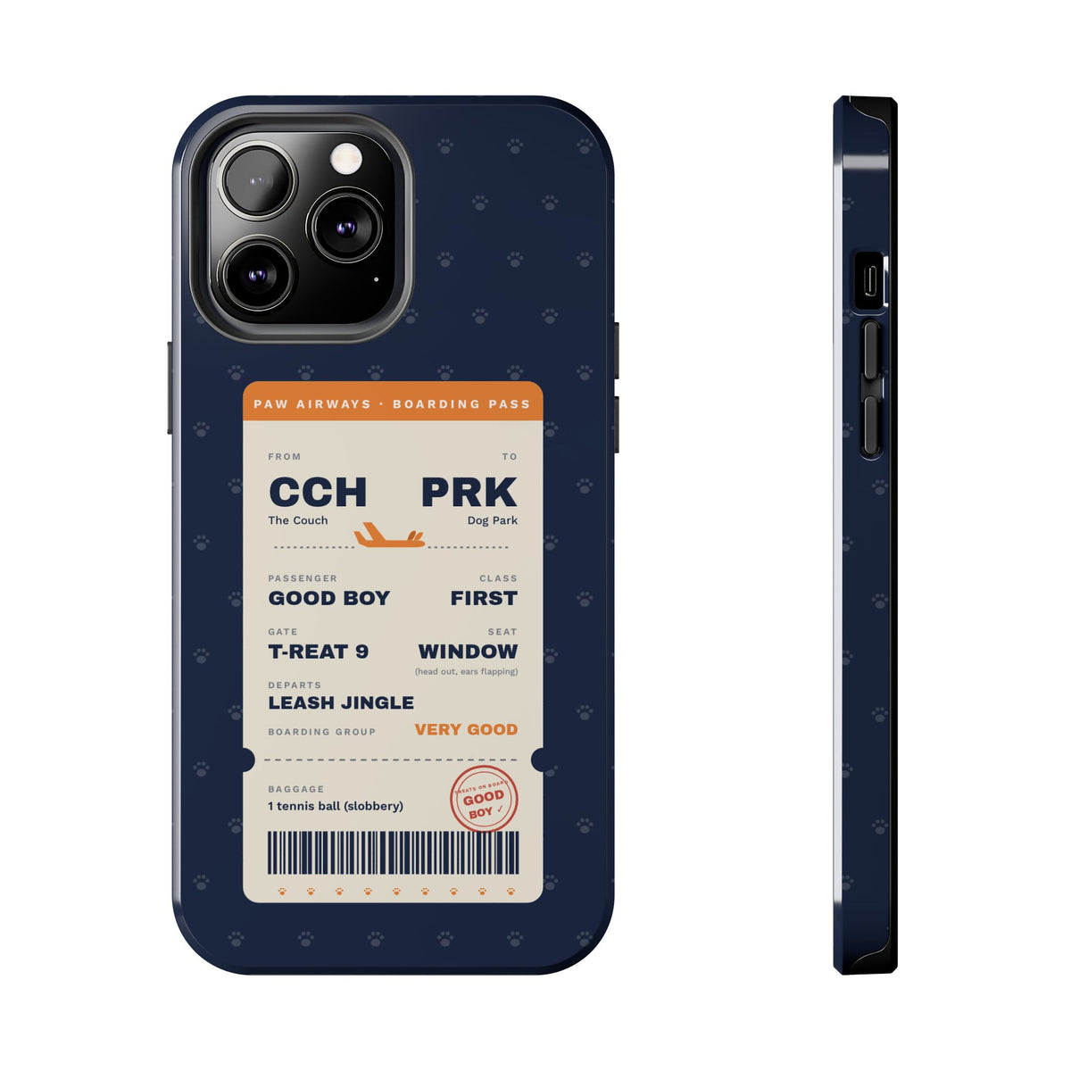 Funny Dog Phone Case, Boarding Pass iPhone Case, Good Boy Dog Lover Gift, Travel Dog Mom Gift, Tough iPhone 16 15 14 Case