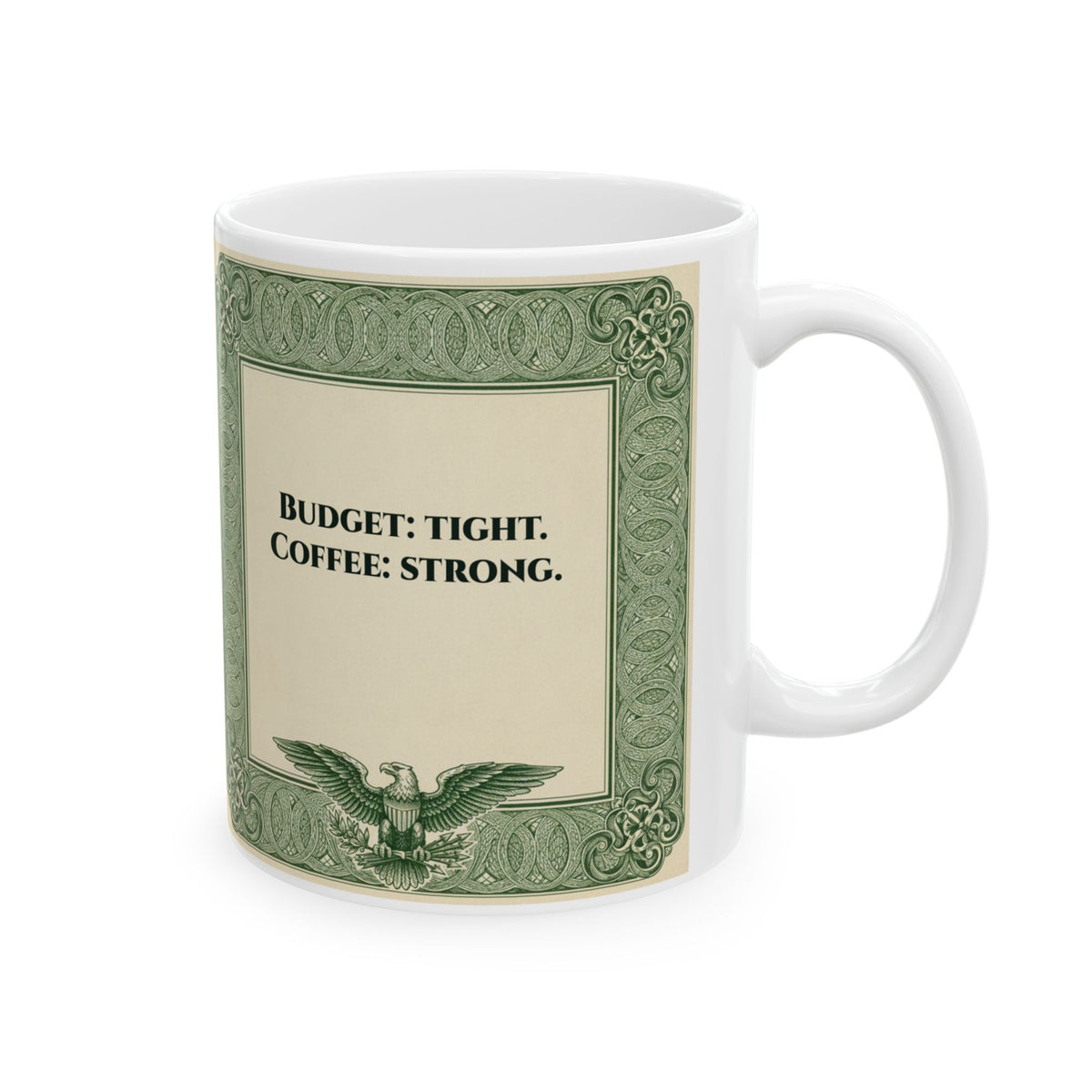 Premium Personalized Saving For Mug, Dollar Bill Savings Goal Mug, Custom House Fund Gift, Dream Car, Wedding, Travel Fund Mug