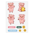 Penny's Money Kit for Kids, Piggy Bank Sticker Sheet + Printable Savings Kit, Chore Chart, Save Spend Share Jar Labels, Money Gift