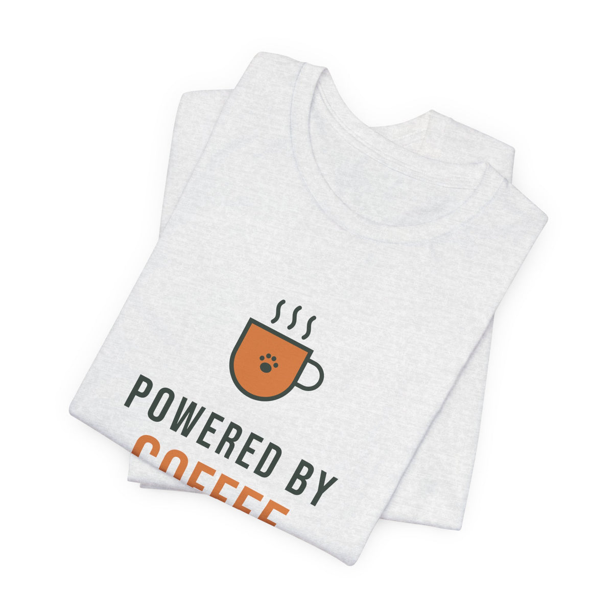 Powered By Coffee and Dog Hair Shirt, Funny Dog Mom Tee, Coffee Lover Dog Owner T-Shirt, Dog Lover Gift
