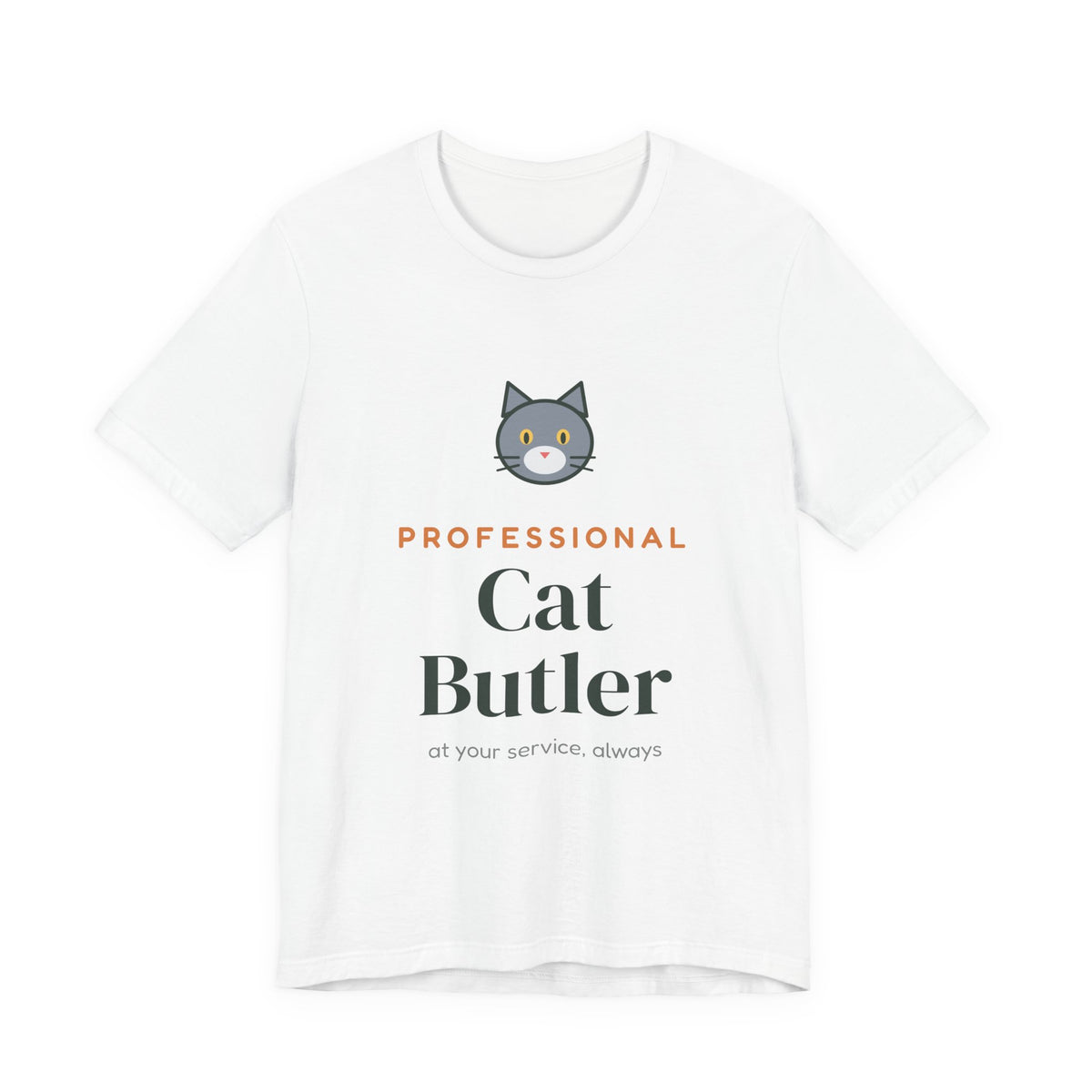 Professional Cat Butler Shirt, Funny Cat Owner Tee, Cat Dad Cat Mom T-Shirt, Gift for Cat Lover