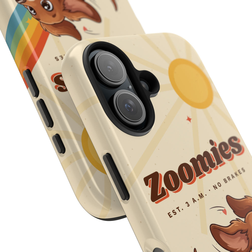 Dachshund Phone Case, Cute Wiener Dog iPhone Case, Retro Zoomies Doxie Gift, Tough iPhone 16 15 Case, Dachshund Mom Gift