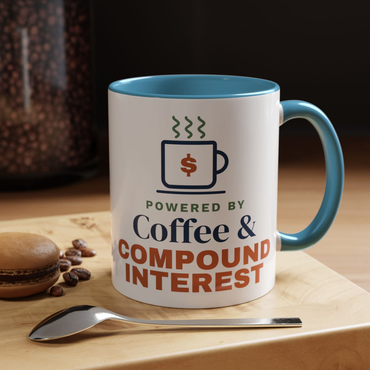 Coffee and Compound Interest Mug, Funny Budget Coffee Mug, Money Saving Gift, Personal Finance Gift, 11oz Ceramic Mug
