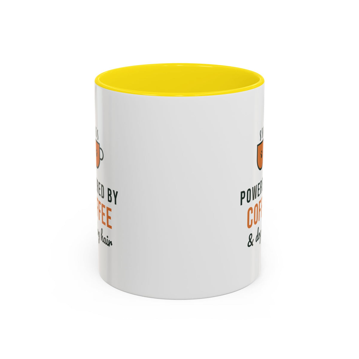 Powered By Coffee and Dog Hair Mug, Funny Dog Lover Coffee Mug, Dog Mom Gift, Coffee Lover Cup