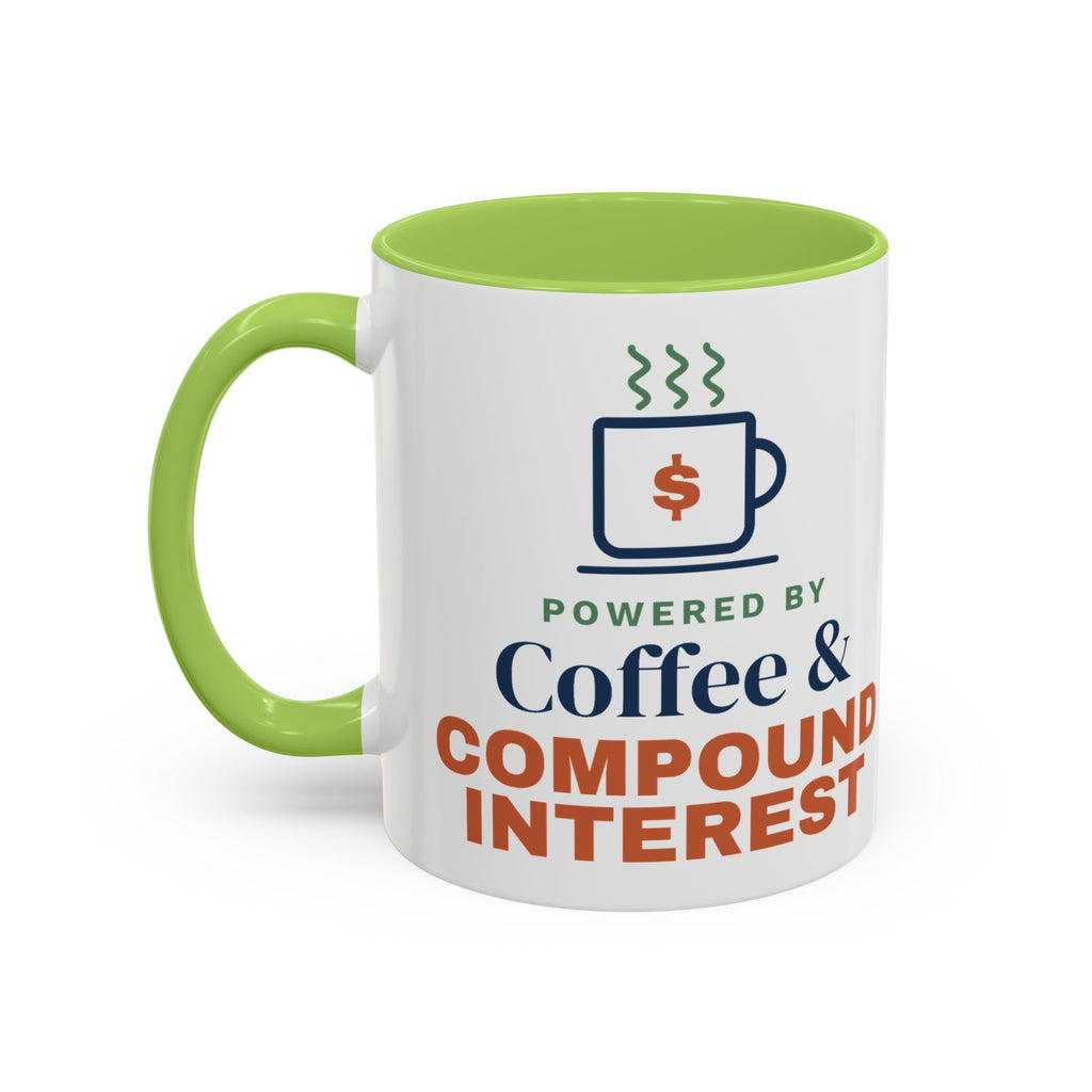 Coffee and Compound Interest Mug, Funny Budget Coffee Mug, Money Saving Gift, Personal Finance Gift, 11oz Ceramic Mug