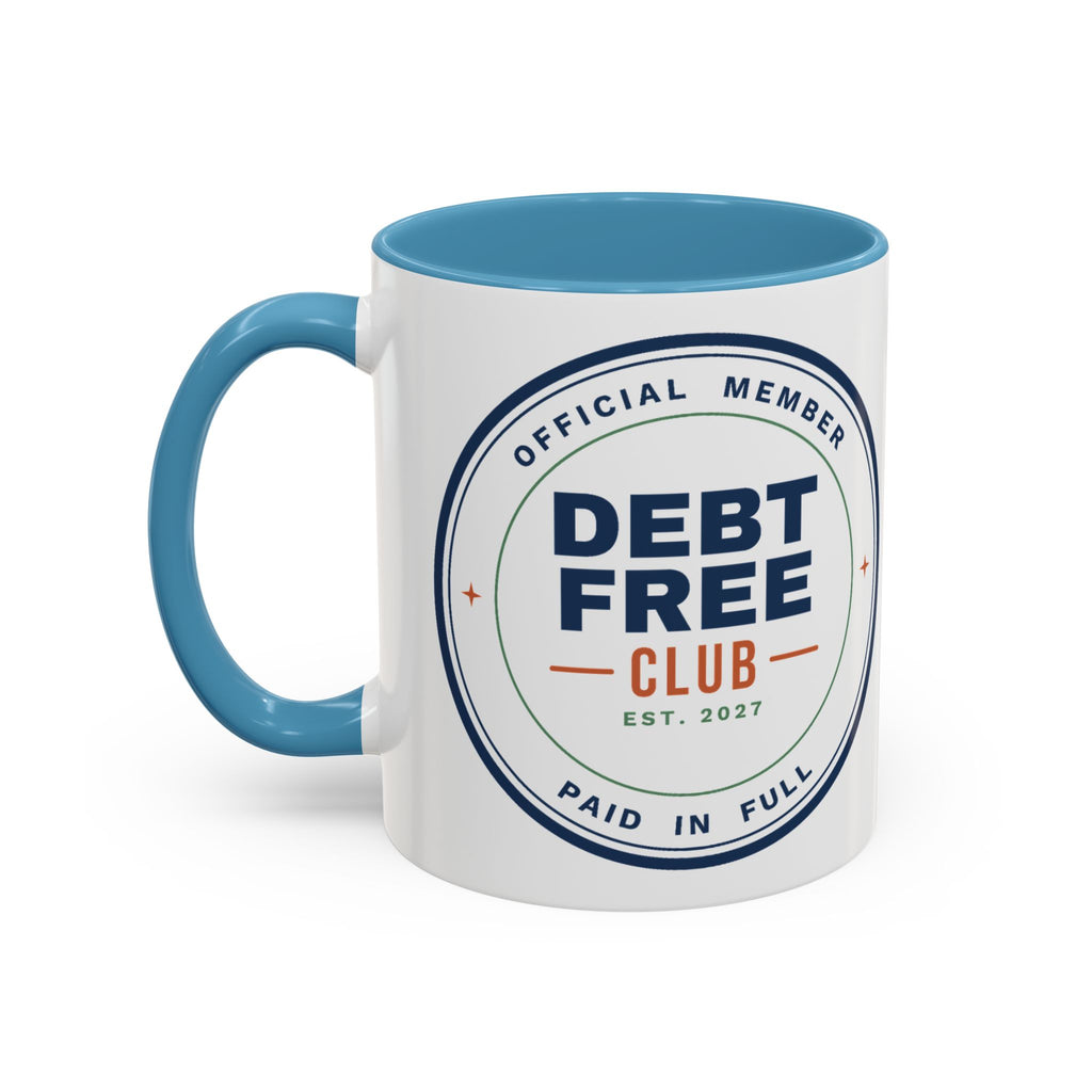 Debt Free Club Mug, Funny Budget Coffee Mug, Money Saving Gift, Personal Finance Gift, 11oz Ceramic Mug
