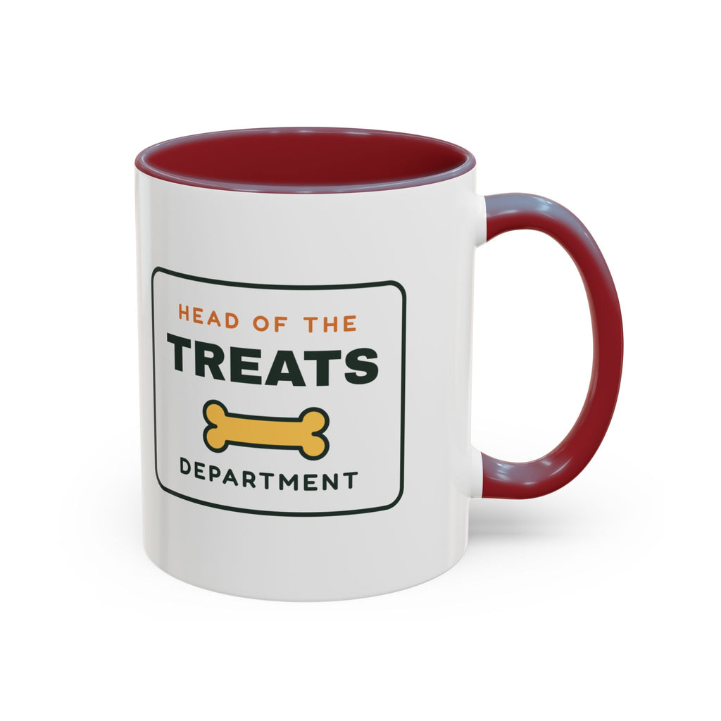 Head of the Treats Department Mug, Funny Dog Owner Coffee Mug, Dog Lover Gift, Pet Parent Cup
