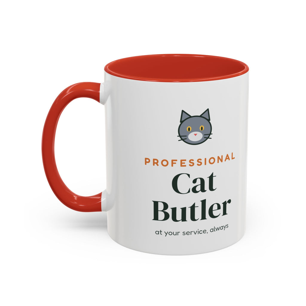 Professional Cat Butler Mug, Funny Cat Lover Coffee Mug, Cat Owner Gift, Cat Mom Cat Dad Cup