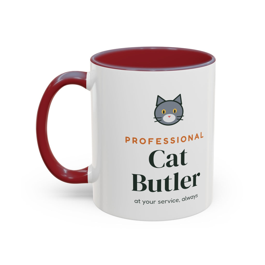 Professional Cat Butler Mug, Funny Cat Lover Coffee Mug, Cat Owner Gift, Cat Mom Cat Dad Cup