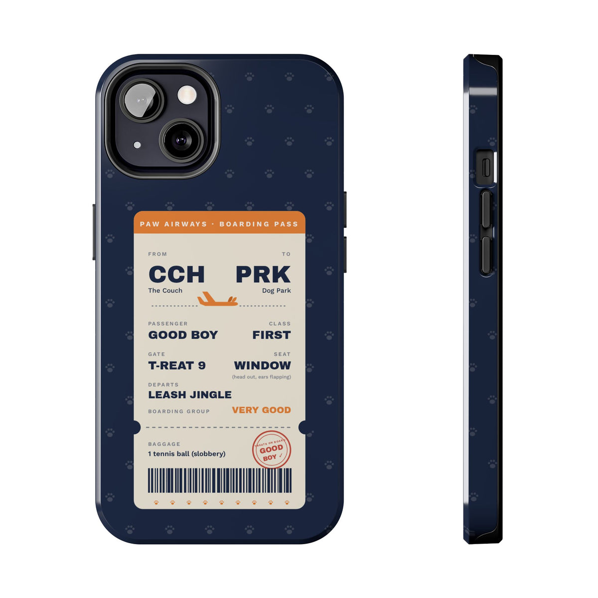 Funny Dog Phone Case, Boarding Pass iPhone Case, Good Boy Dog Lover Gift, Travel Dog Mom Gift, Tough iPhone 16 15 14 Case