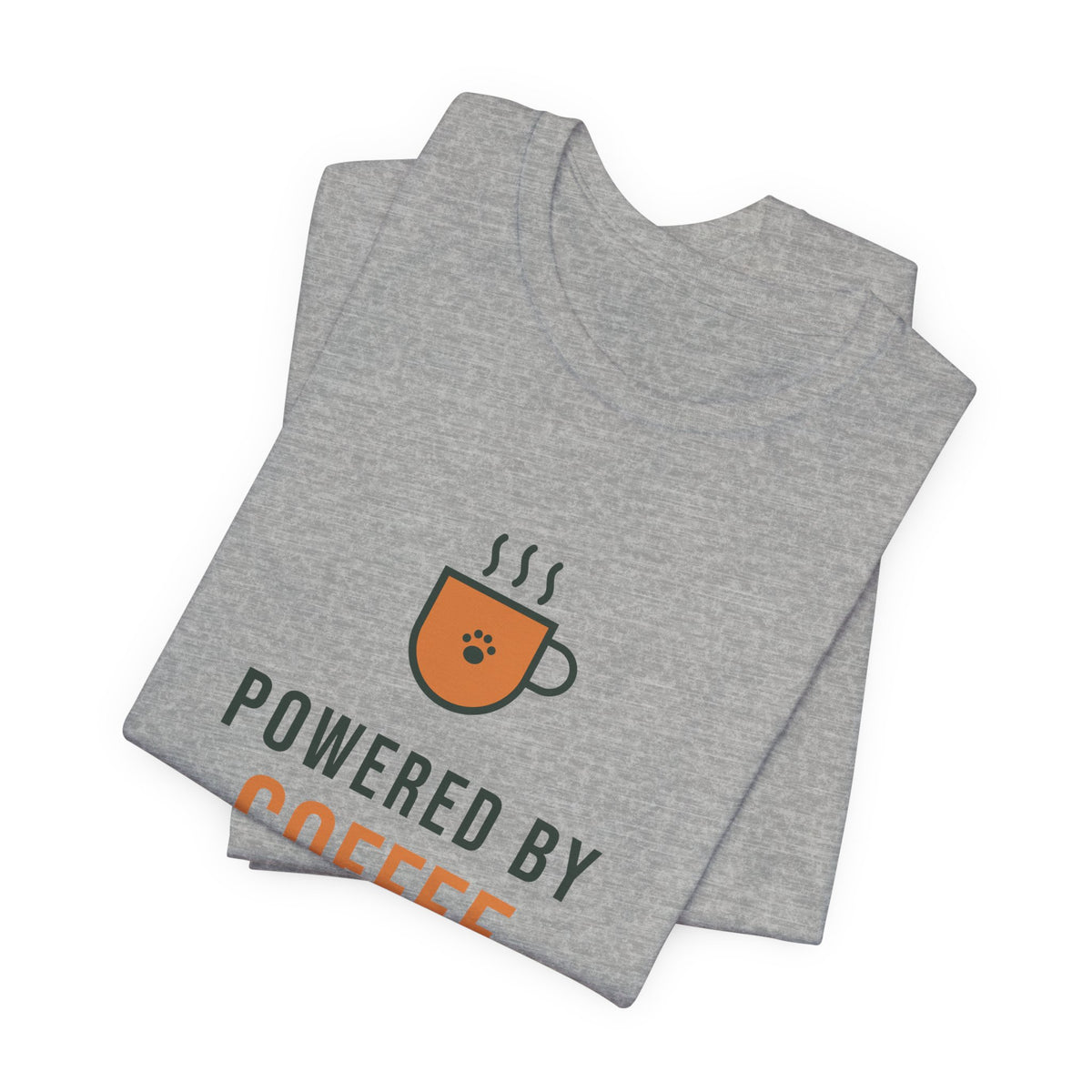 Powered By Coffee and Dog Hair Shirt, Funny Dog Mom Tee, Coffee Lover Dog Owner T-Shirt, Dog Lover Gift