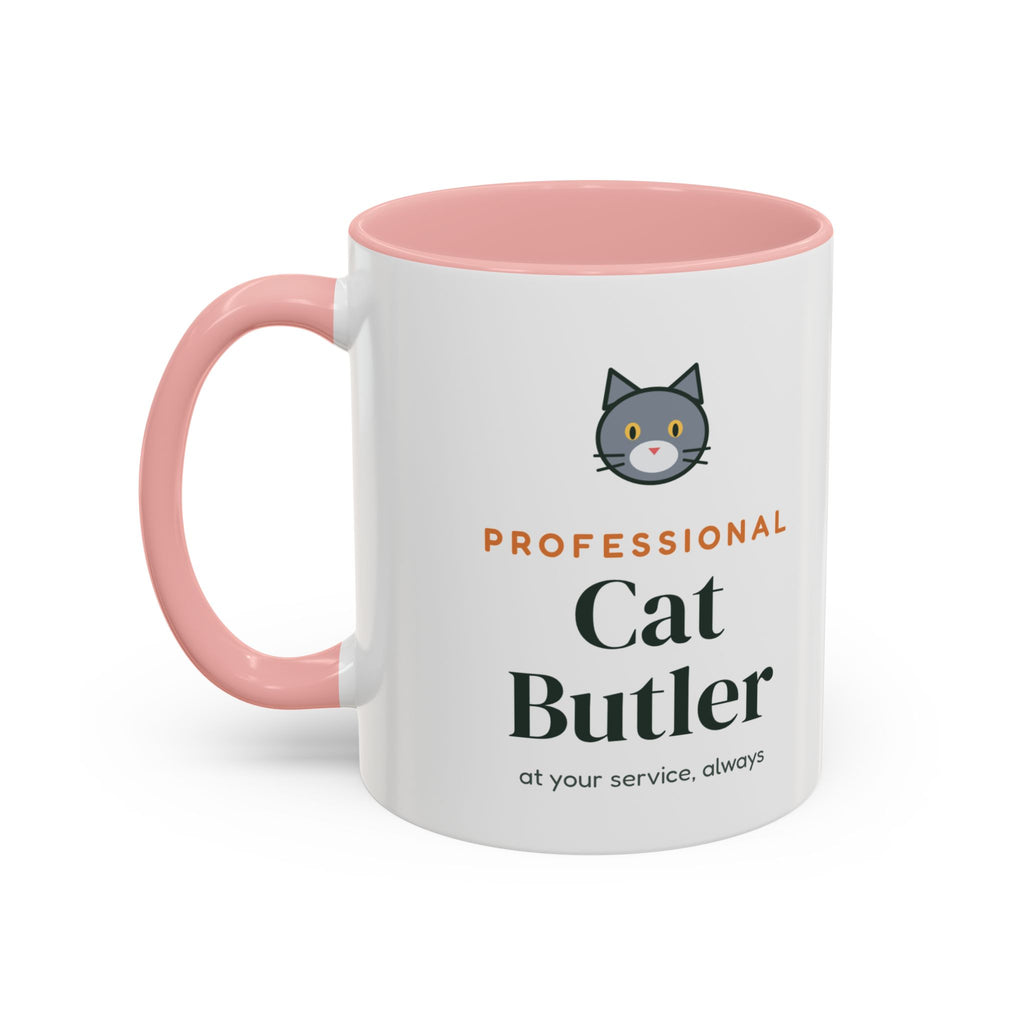 Professional Cat Butler Mug, Funny Cat Lover Coffee Mug, Cat Owner Gift, Cat Mom Cat Dad Cup