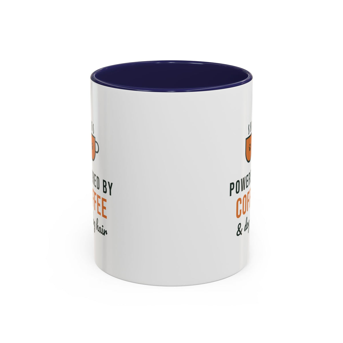 Powered By Coffee and Dog Hair Mug, Funny Dog Lover Coffee Mug, Dog Mom Gift, Coffee Lover Cup