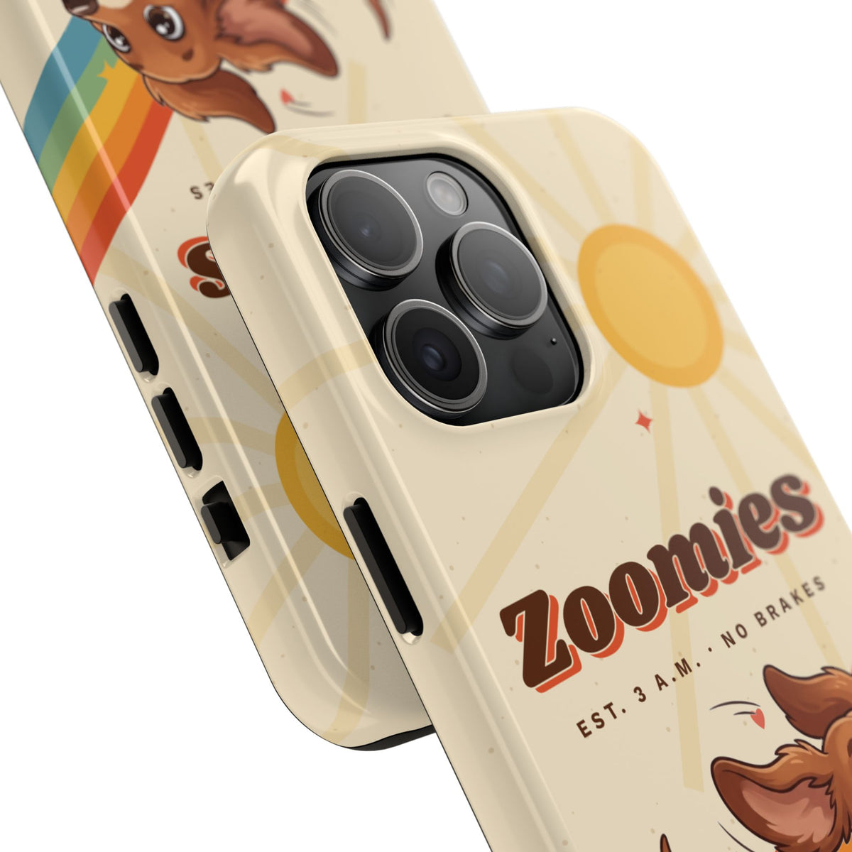 Dachshund Phone Case, Cute Wiener Dog iPhone Case, Retro Zoomies Doxie Gift, Tough iPhone 16 15 Case, Dachshund Mom Gift