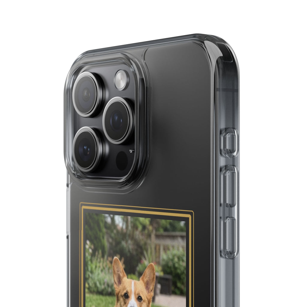 Clear Pet Photo Phone Case, Custom Dog Picture iPhone Case with Name, Personalized Transparent Pet Case, Dog Mom Gift