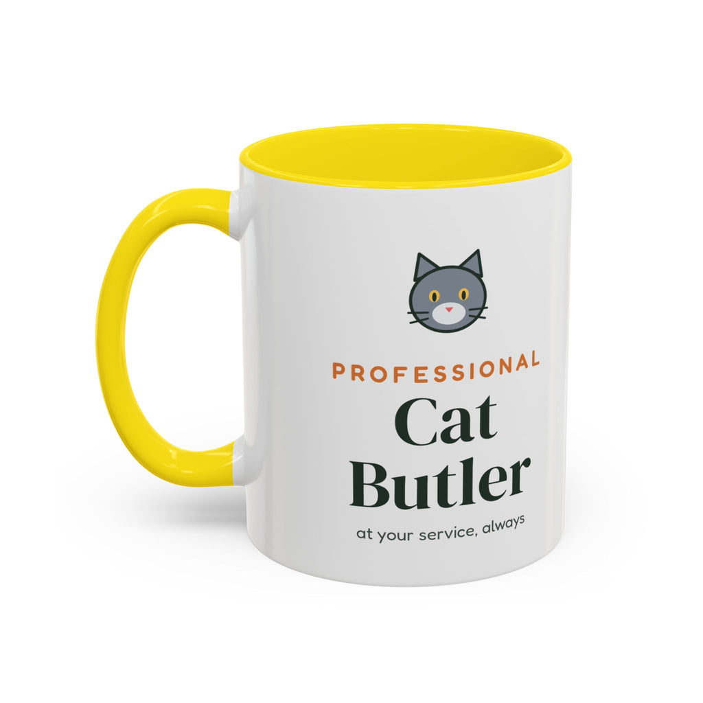 Professional Cat Butler Mug, Funny Cat Lover Coffee Mug, Cat Owner Gift, Cat Mom Cat Dad Cup
