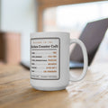 Coffee Lover Gift, Kitchen Counter Café Menu Mug, Funny Coffee Menu 15oz Mug, Home Café Gift, Housewarming Coffee Mug