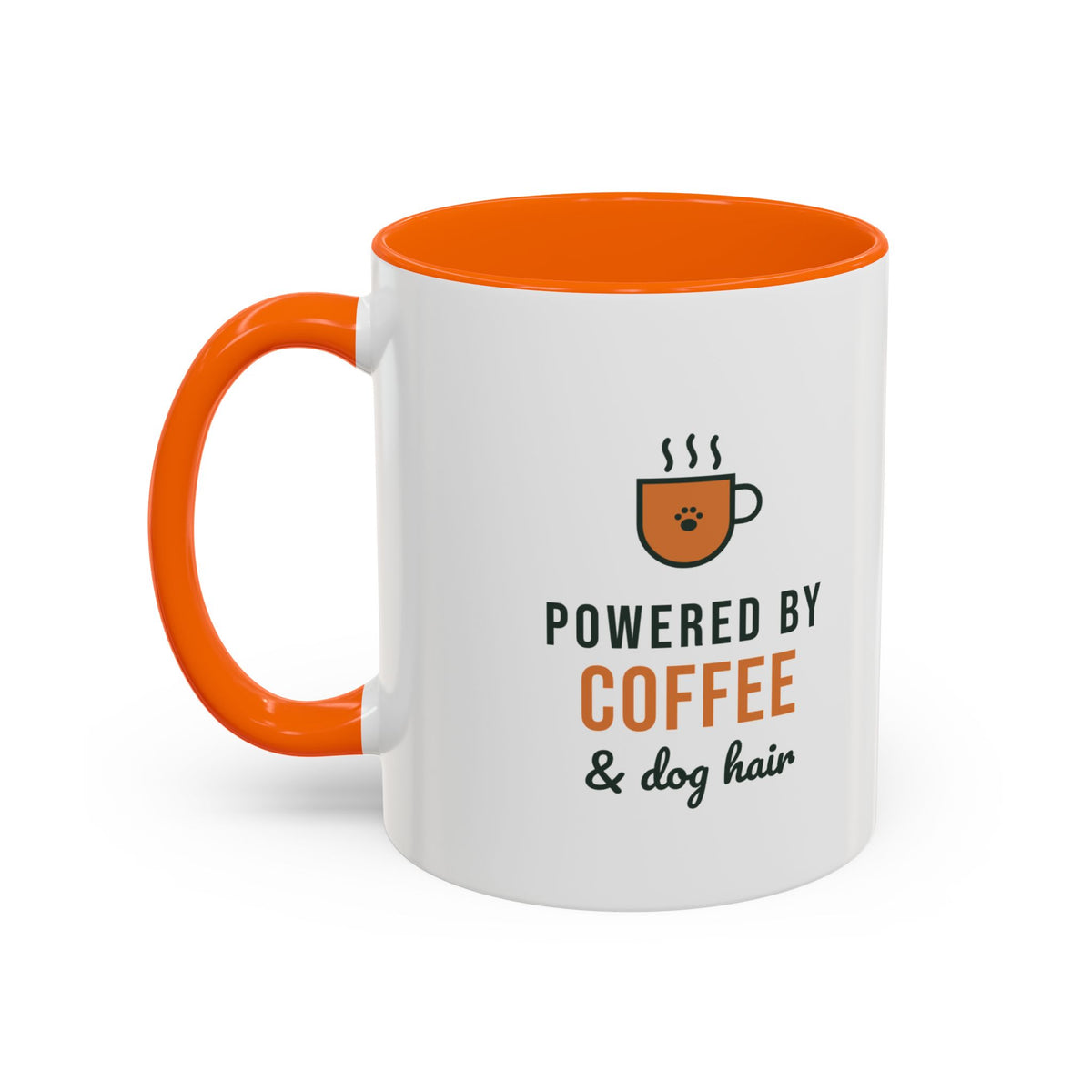 Powered By Coffee and Dog Hair Mug, Funny Dog Lover Coffee Mug, Dog Mom Gift, Coffee Lover Cup
