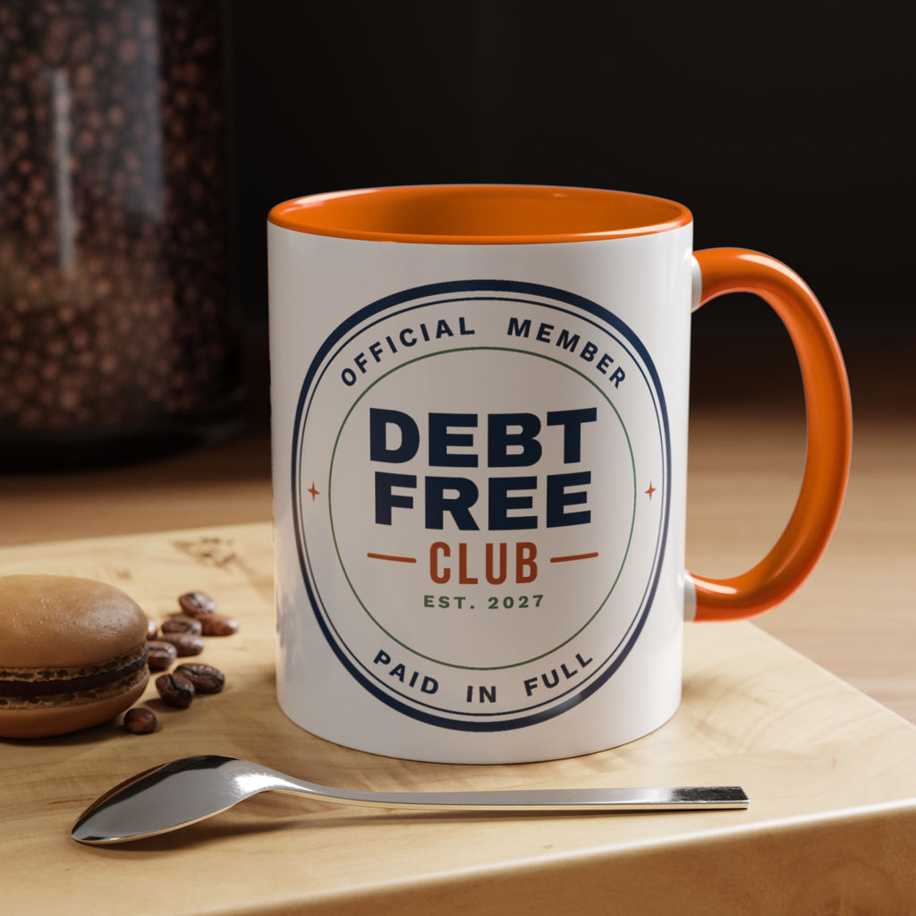 Debt Free Club Mug, Funny Budget Coffee Mug, Money Saving Gift, Personal Finance Gift, 11oz Ceramic Mug