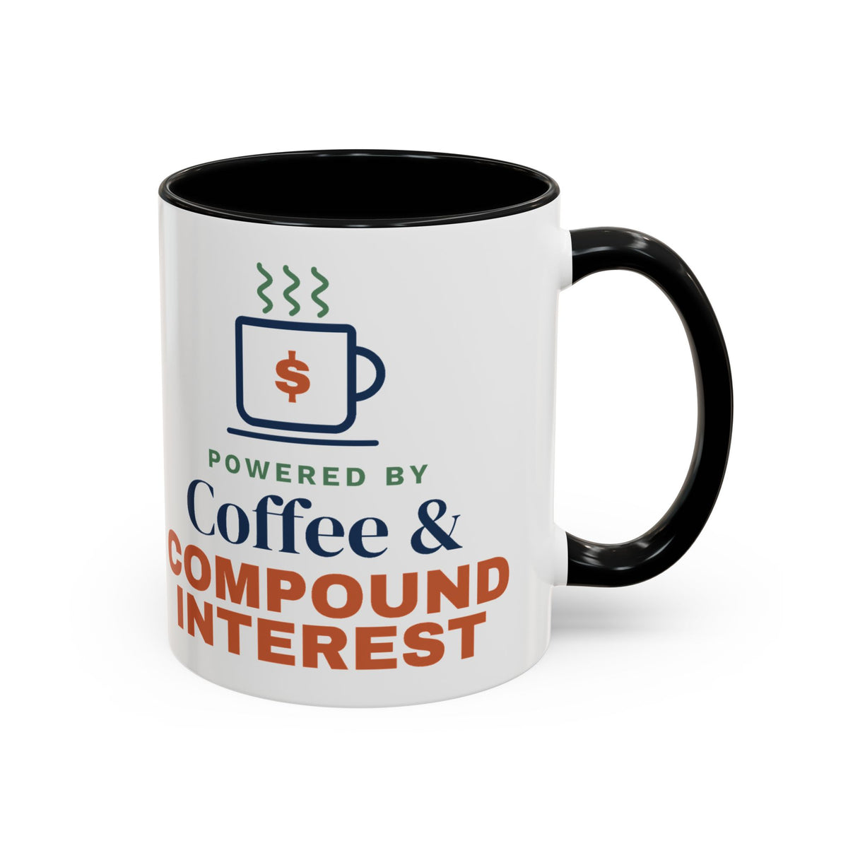 Coffee and Compound Interest Mug, Funny Budget Coffee Mug, Money Saving Gift, Personal Finance Gift, 11oz Ceramic Mug