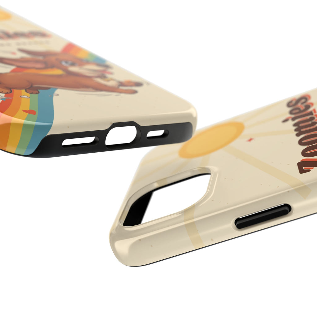 Dachshund Phone Case, Cute Wiener Dog iPhone Case, Retro Zoomies Doxie Gift, Tough iPhone 16 15 Case, Dachshund Mom Gift
