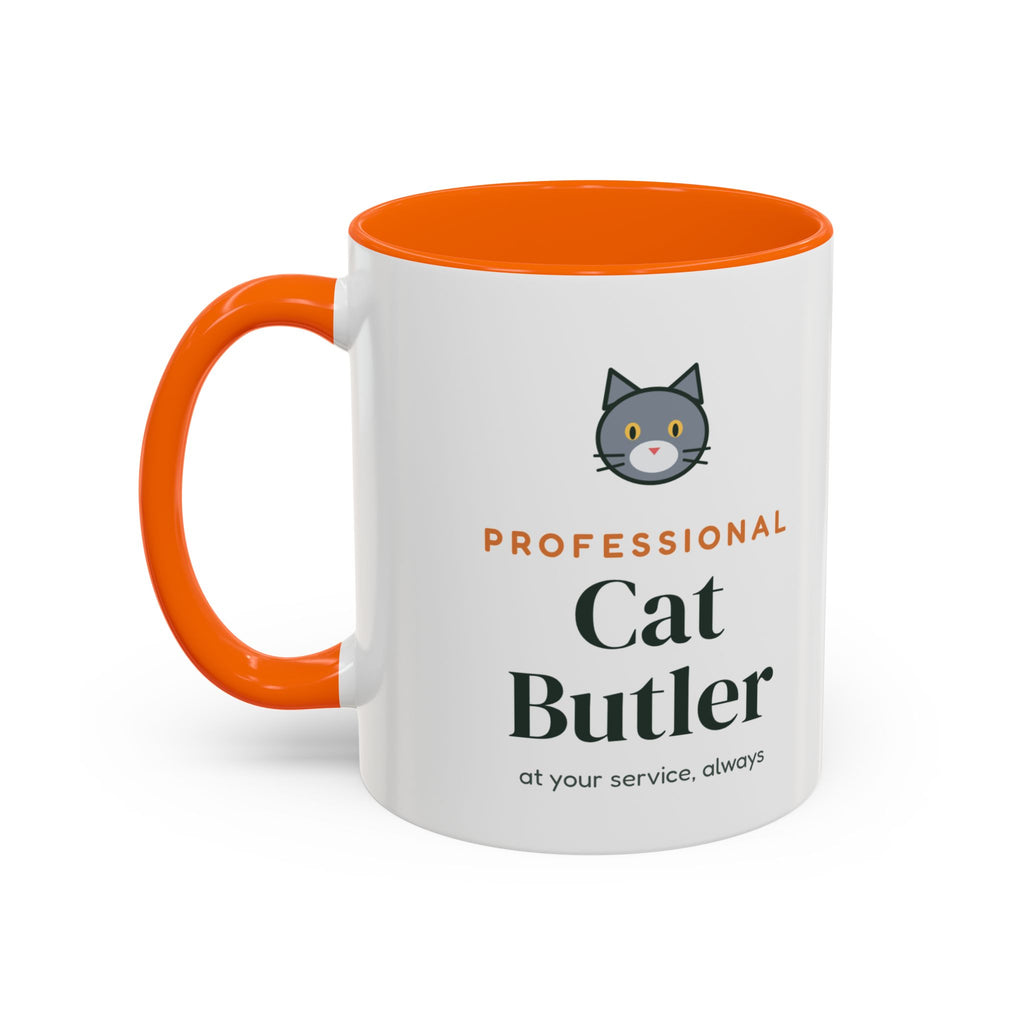Professional Cat Butler Mug, Funny Cat Lover Coffee Mug, Cat Owner Gift, Cat Mom Cat Dad Cup
