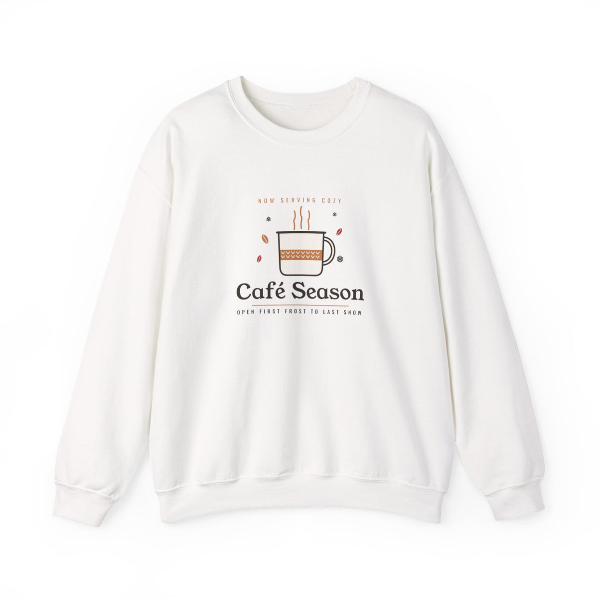Café Season Sweatshirt, Cozy Fall and Winter Coffee Crewneck, Coffee Shop Sweater, Gift for Coffee Lovers