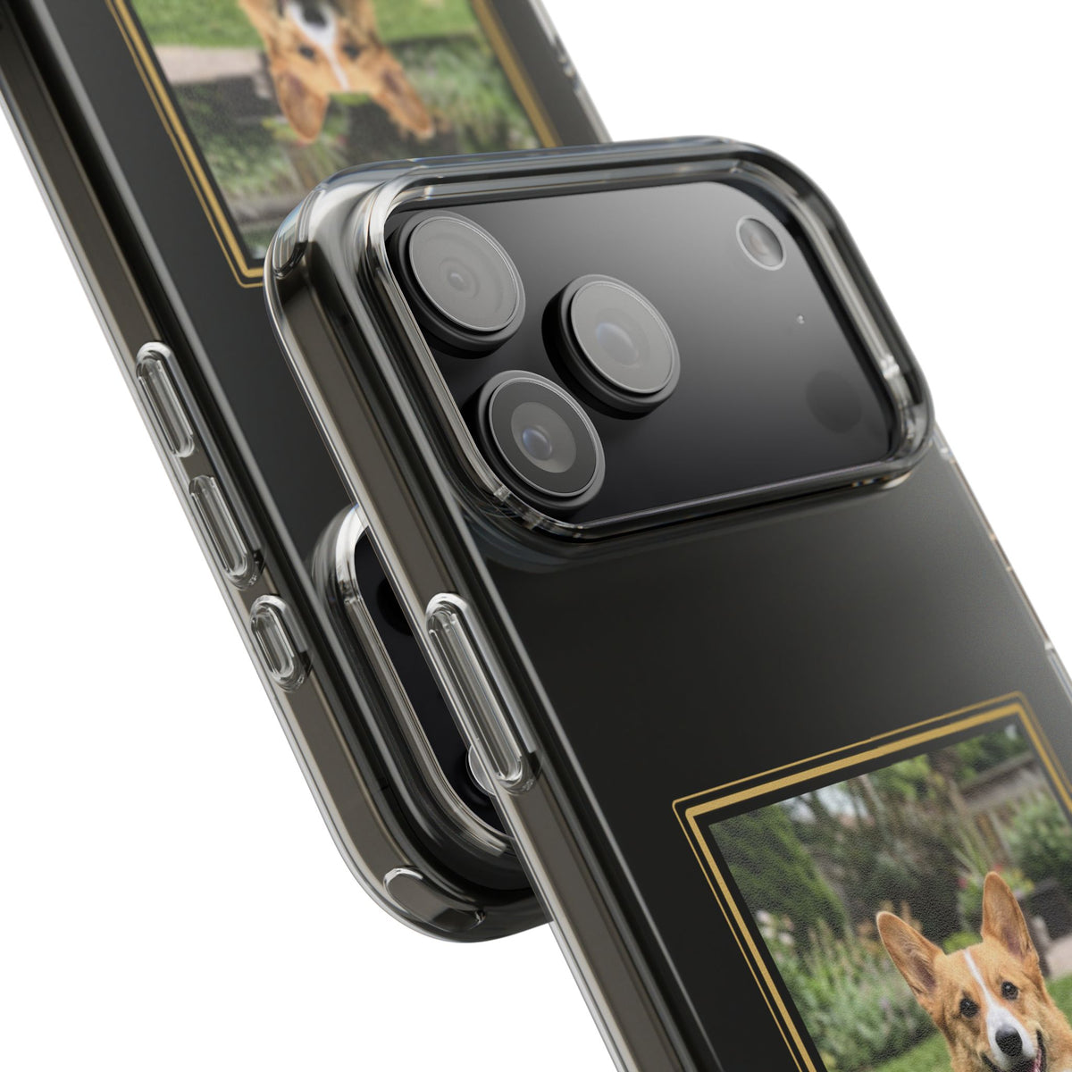 Clear Pet Photo Phone Case, Custom Dog Picture iPhone Case with Name, Personalized Transparent Pet Case, Dog Mom Gift