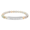 Pet Memorial Bracelet, Always With Me Engraved Stone Bracelet, Pet Loss Gift, Sympathy Gift for Dog or Cat Loss