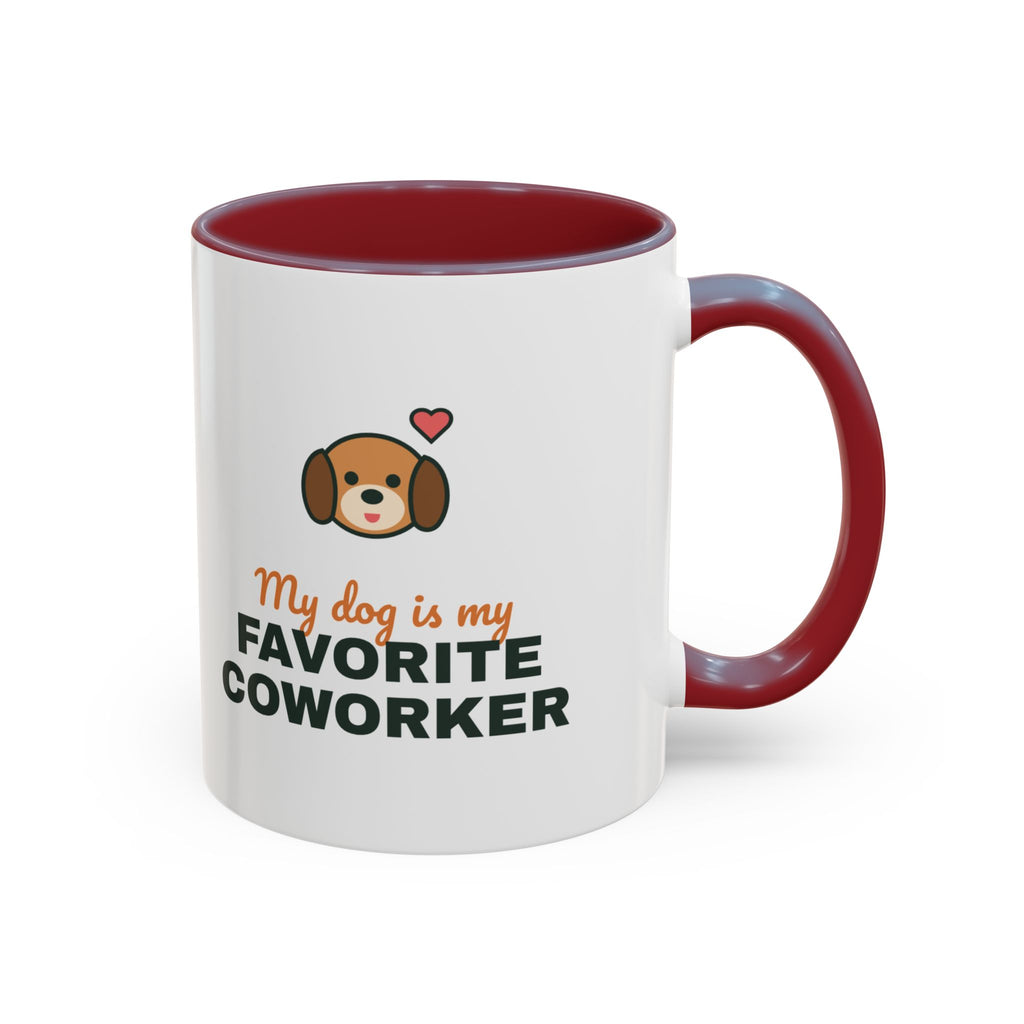 My Dog Is My Favorite Coworker Mug, Work From Home Coffee Mug, Funny Dog Lover Gift, WFH Dog Cup