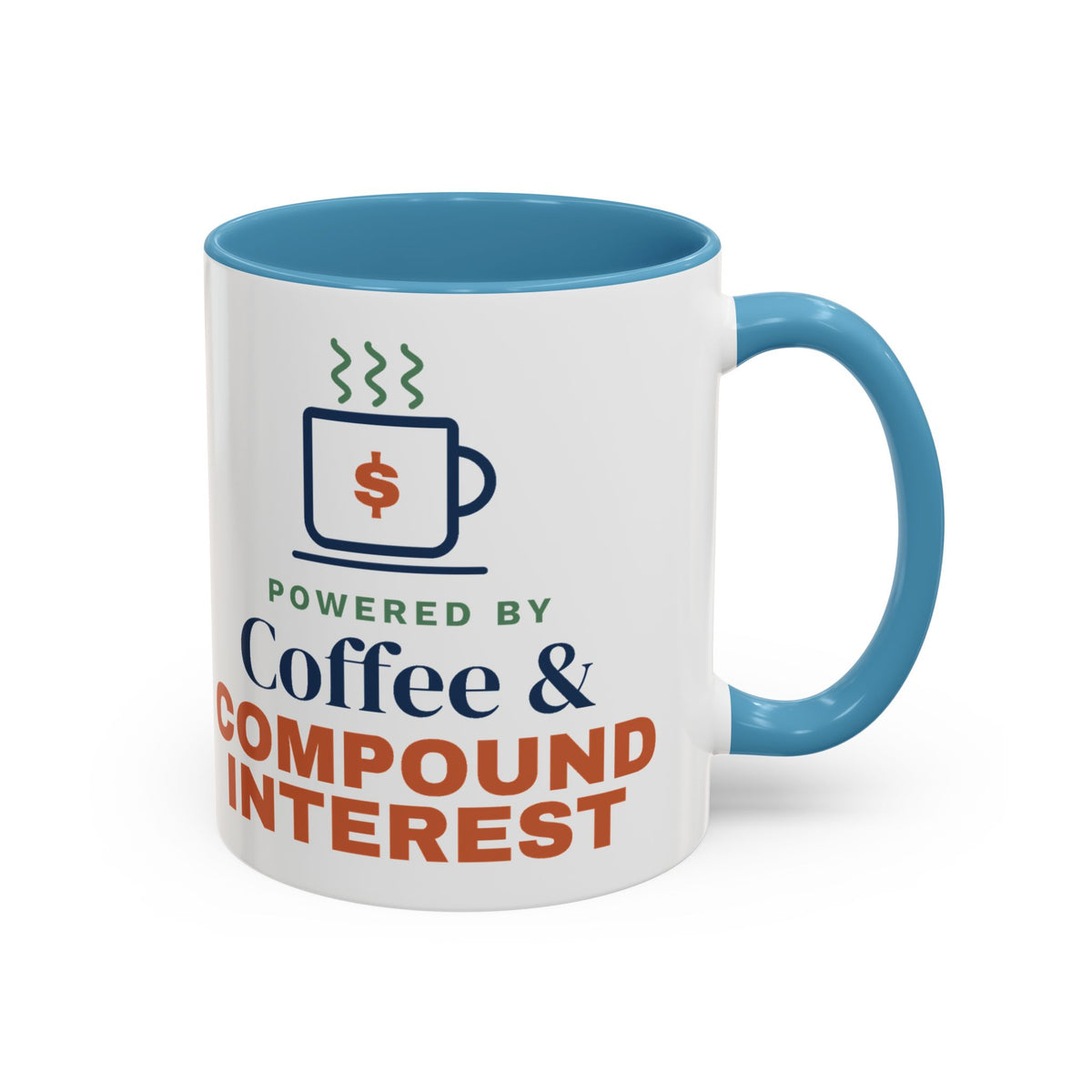 Coffee and Compound Interest Mug, Funny Budget Coffee Mug, Money Saving Gift, Personal Finance Gift, 11oz Ceramic Mug