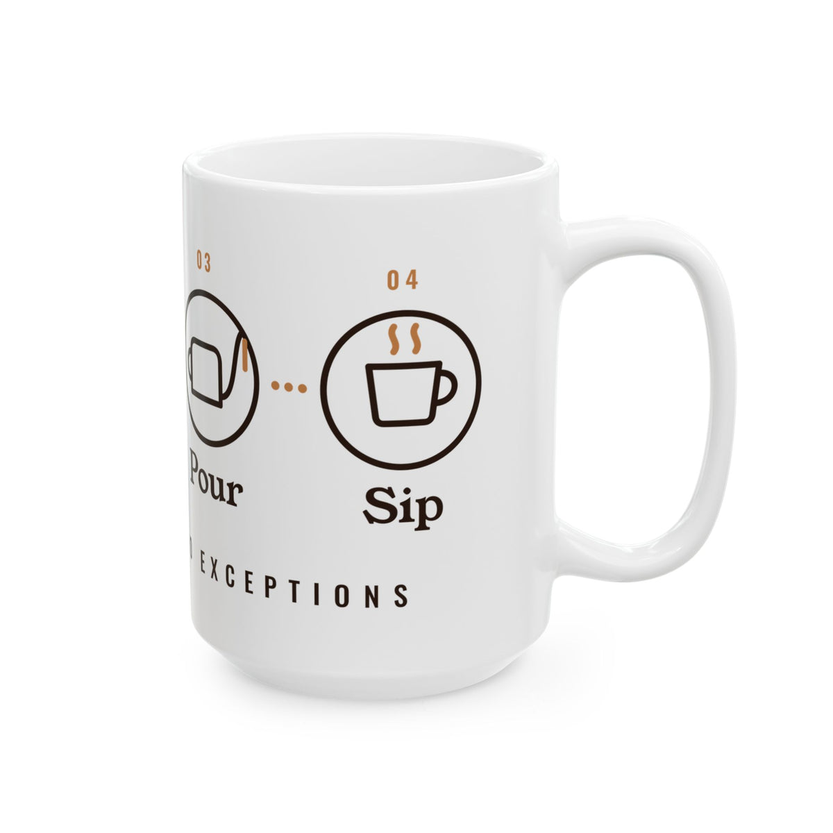 Pour Over Coffee Gift, Grind Bloom Pour Sip Mug, Coffee Brewing Steps 15oz Mug, Home Barista Gift, Coffee Lover Mug