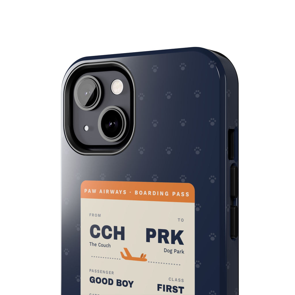 Funny Dog Phone Case, Boarding Pass iPhone Case, Good Boy Dog Lover Gift, Travel Dog Mom Gift, Tough iPhone 16 15 14 Case