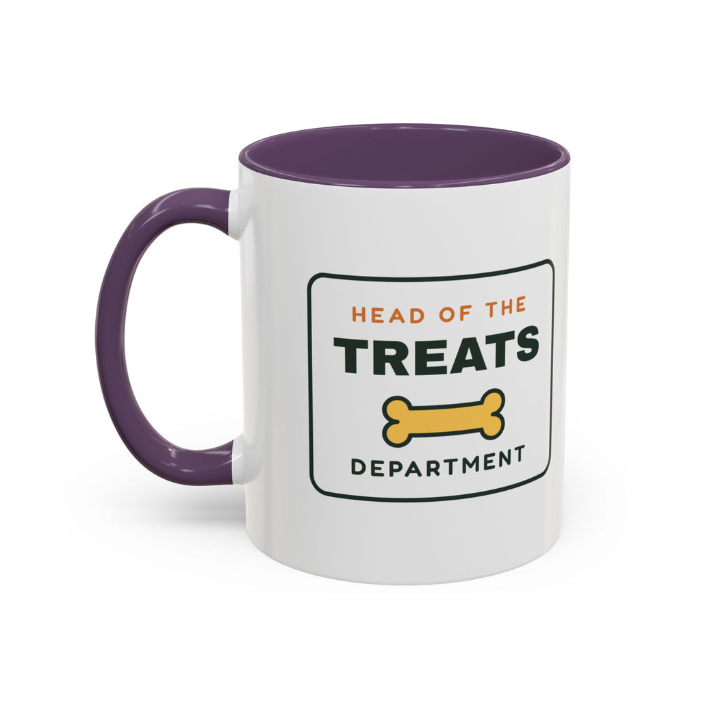 Head of the Treats Department Mug, Funny Dog Owner Coffee Mug, Dog Lover Gift, Pet Parent Cup