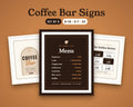 Coffee Bar Signs Printable: Set of 6 Home Café Prints