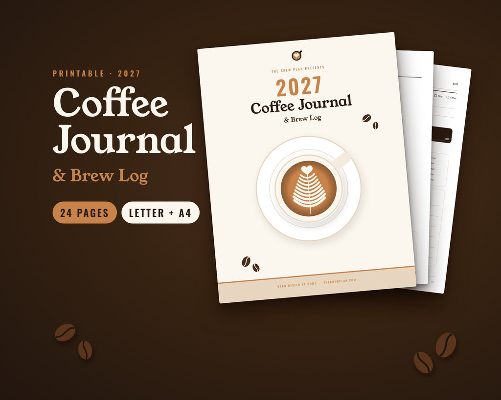 2027 Coffee Journal Printable: Brew Log, Tasting Notes & Bean Tracker