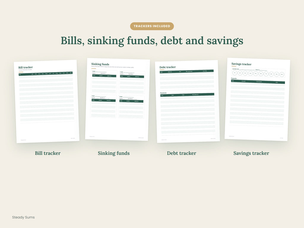 2027 Budget Planner Printable: Monthly Budget, Bills & Savings