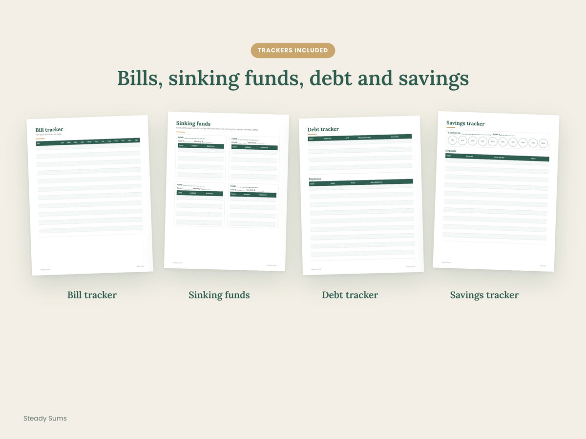 2027 Budget Planner Printable: Monthly Budget, Bills & Savings