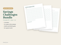 Savings Challenge Printables: 52-Week, 100 Envelope & No-Spend